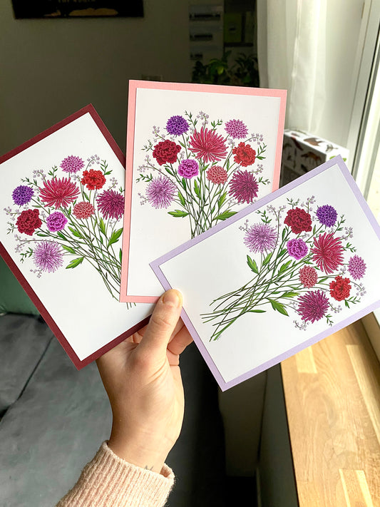 Cartes « Bouquet Violet »